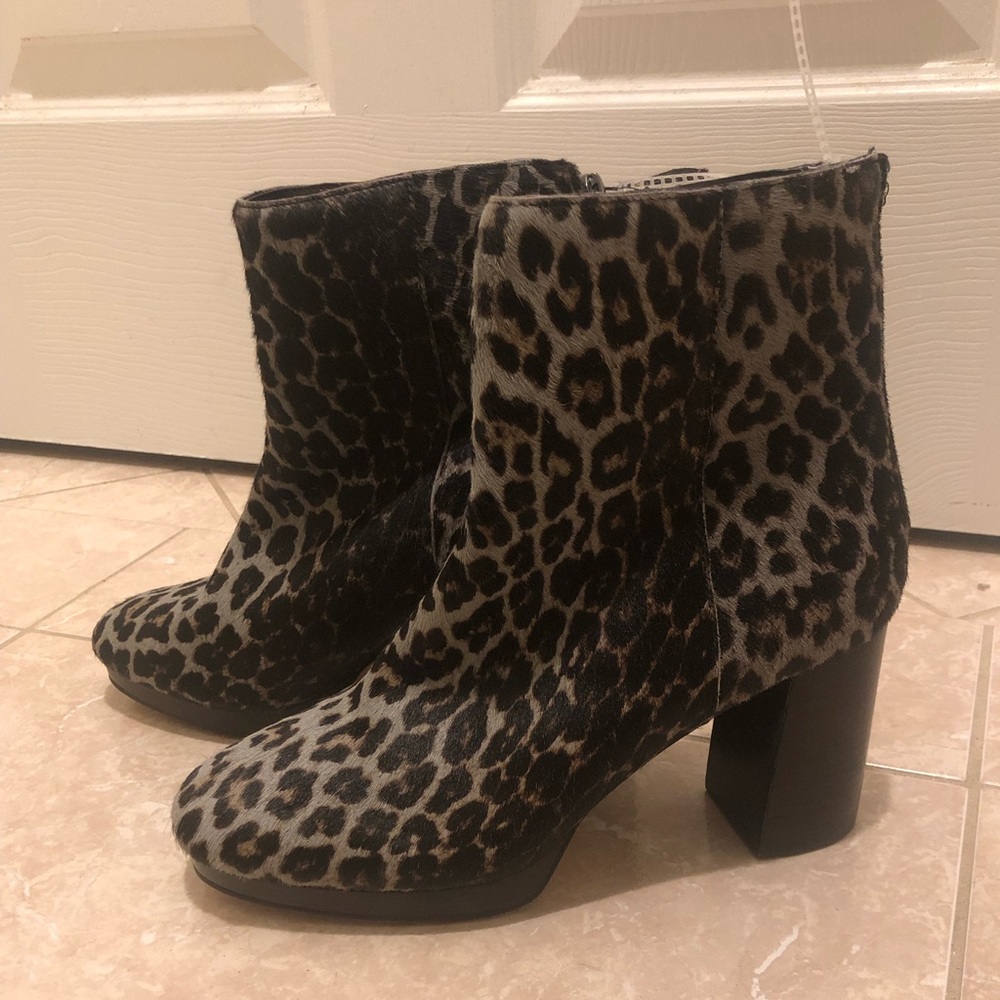 1. State Leopard Ankle Heeled Boots